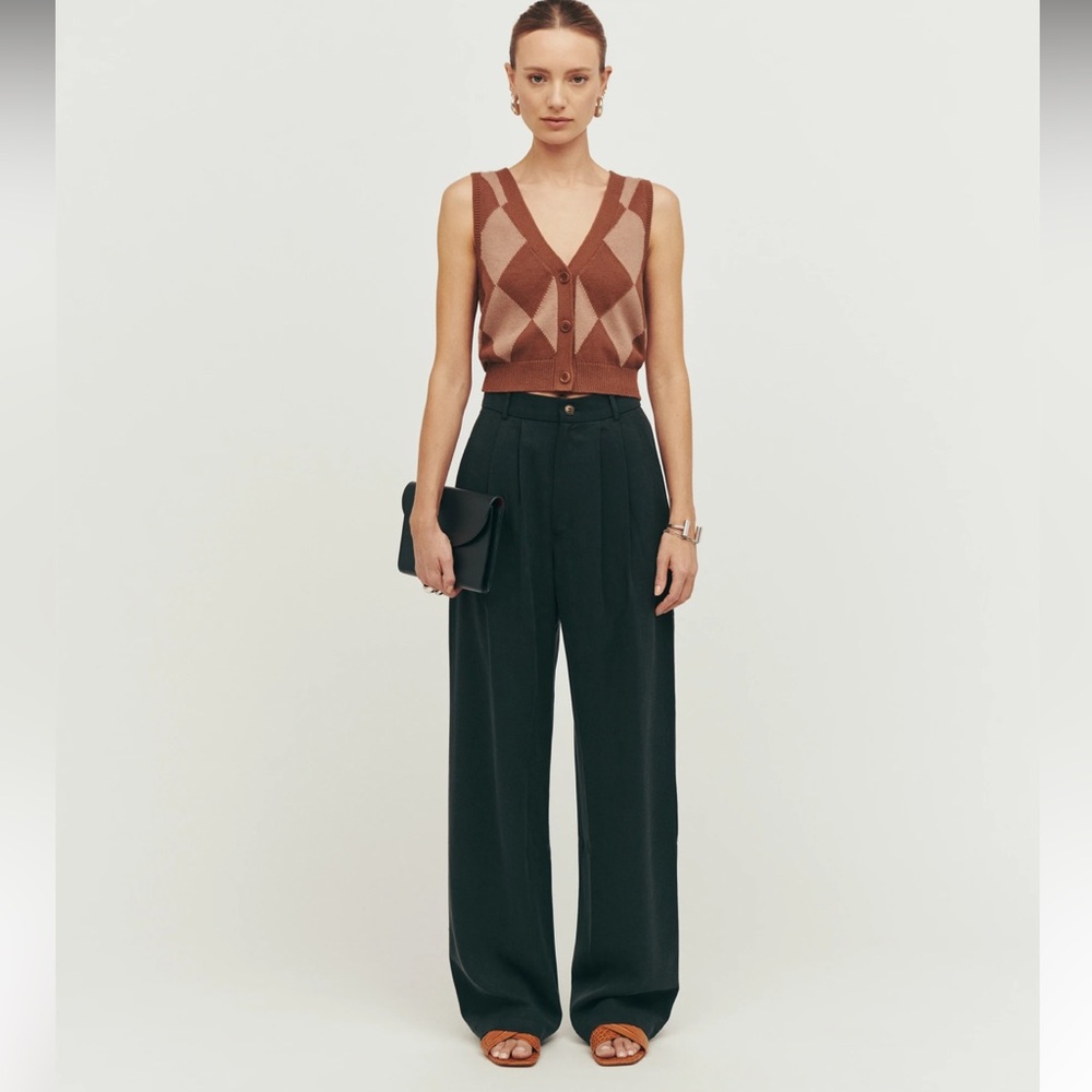 NWT Reformation Linen Mason Pants Size 6 NWT
